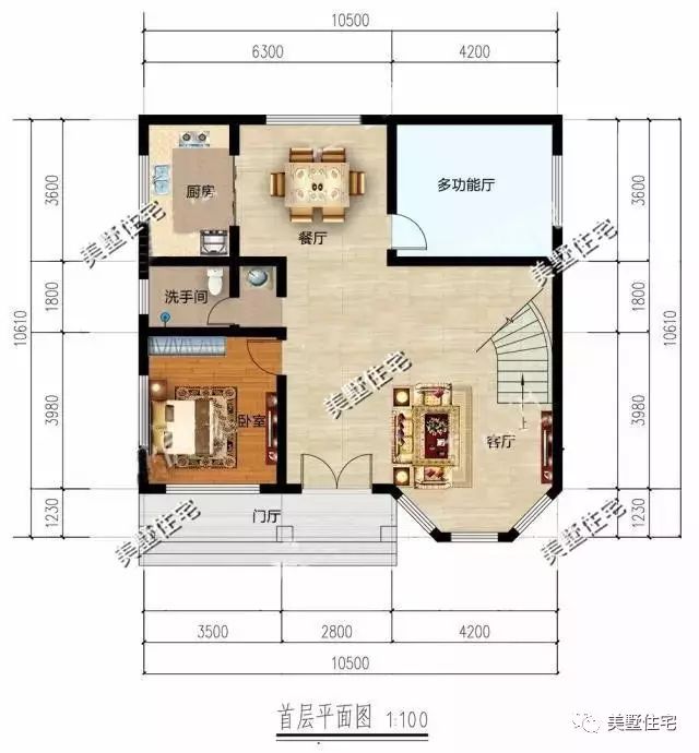 农村建房宅有,不怕!有这套1010米农村别墅,实用