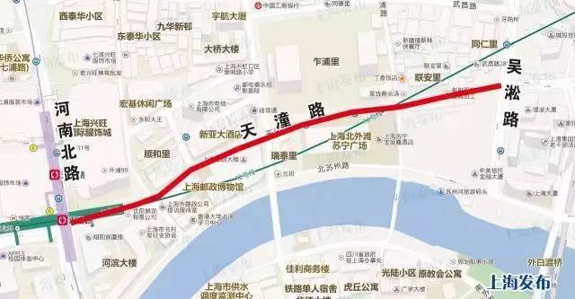 天潼路 (河南北路-吴淞路) 天潼路地处北外滩风貌保护区,属于虹口区