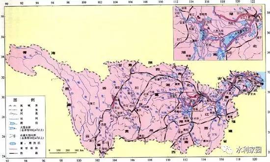 长江流域水系图
