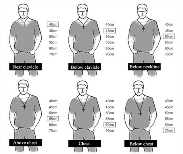 50-55cm的项链长度适中,也是最适合普通直男的选择.
