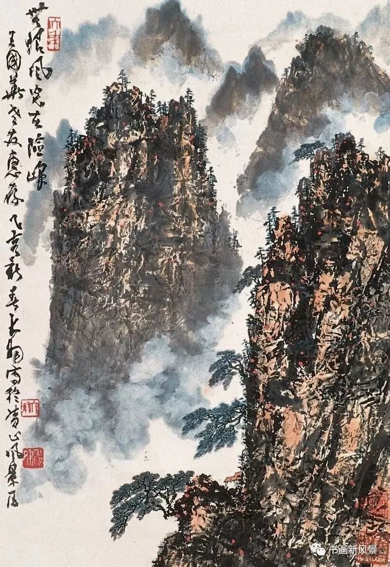 画鸡大师陈大羽的山水画!