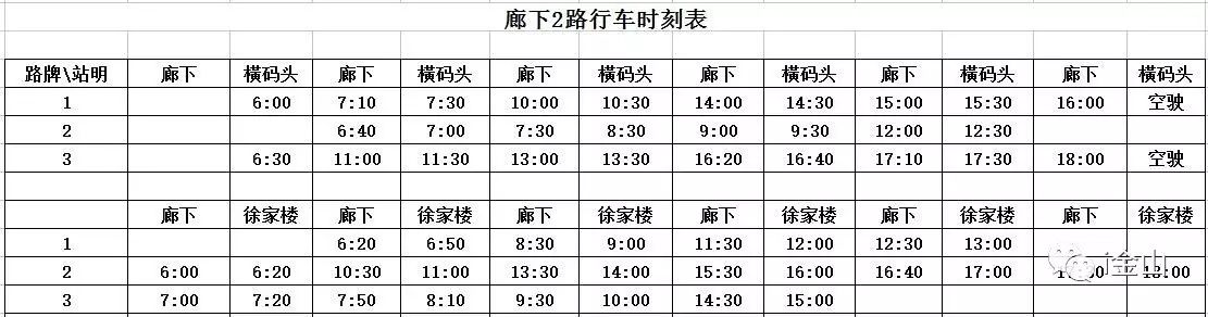 转转转!2017最新公交时刻表大全