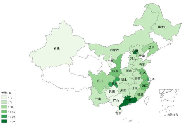 银杏故事空间全国分布图第一次,我们将10家公益机构和全国210个公共