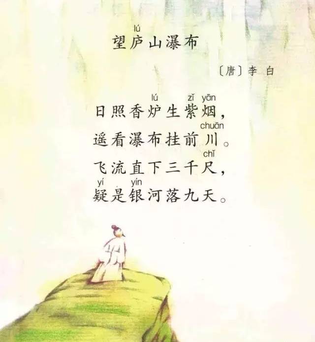 【小学生一天背一首古诗词 ⑩】望庐山瀑布 | 附详细