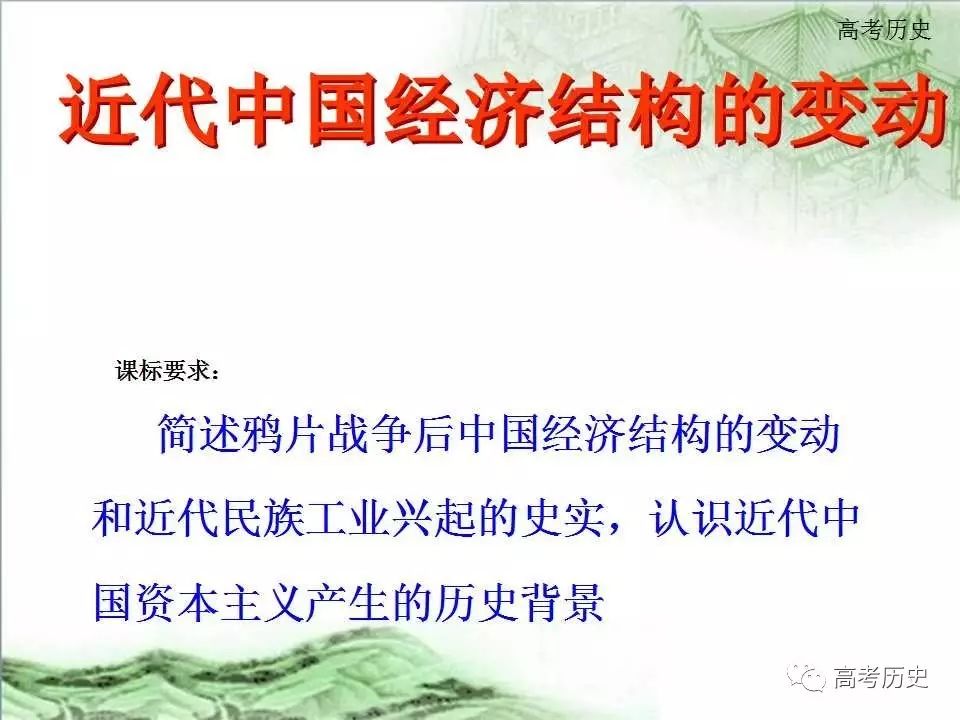 【课件】 近代中国经济结构的变动_搜狐教育_