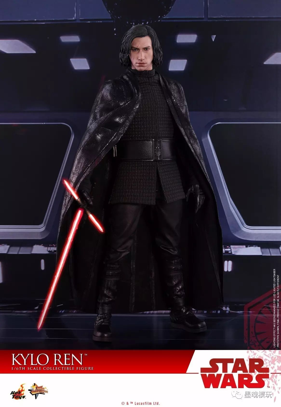 hottoys新品16mms438星球大战8最后的绝地凯洛伦kyloren20