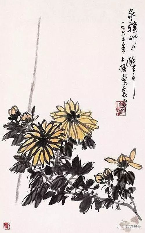 潘天寿画菊
