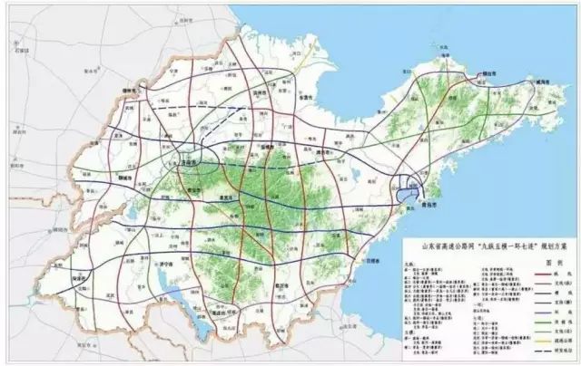 省高速公路网中长期规划调整方案布局图   2017山东文莱高速最新消息