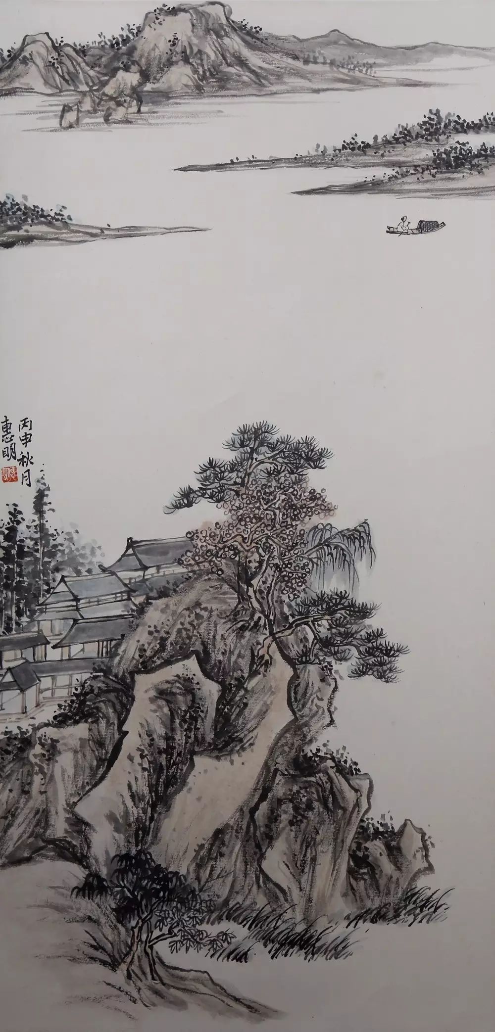 山海相连丹青有约龙游中国画作品展在百姓艺术馆展出