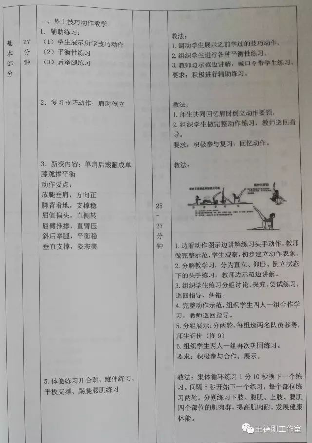 中学体育课教案