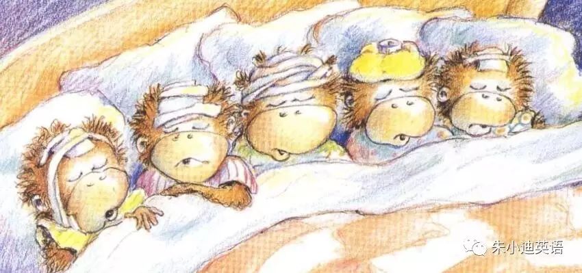 five little monkeys jumping on the bed(五只小猴子在床上跳)