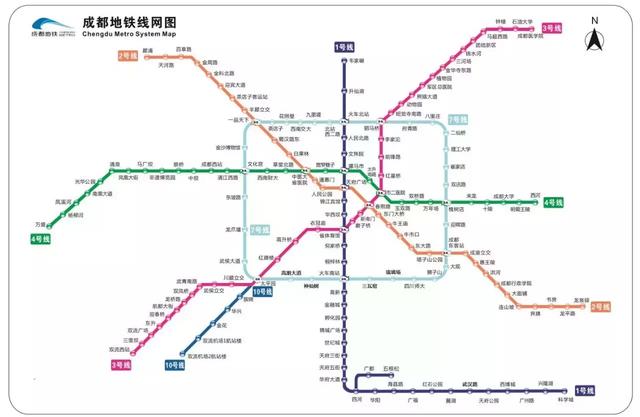 成都地铁最新最全线路图,涵盖首末班车时刻