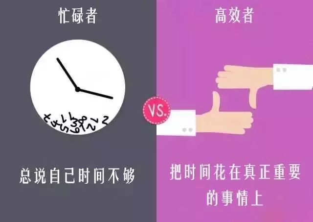 忙碌者总说自己时间不够 vs 高效人士把时间花在真正重要的事情上.