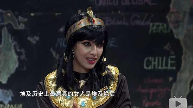 爆红的埃及美女记者,曾在中国综艺上穿着传统民族服饰