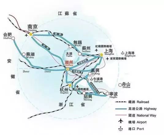 长三角中心区域,沪,宁,杭三大城市的共同腹地图片