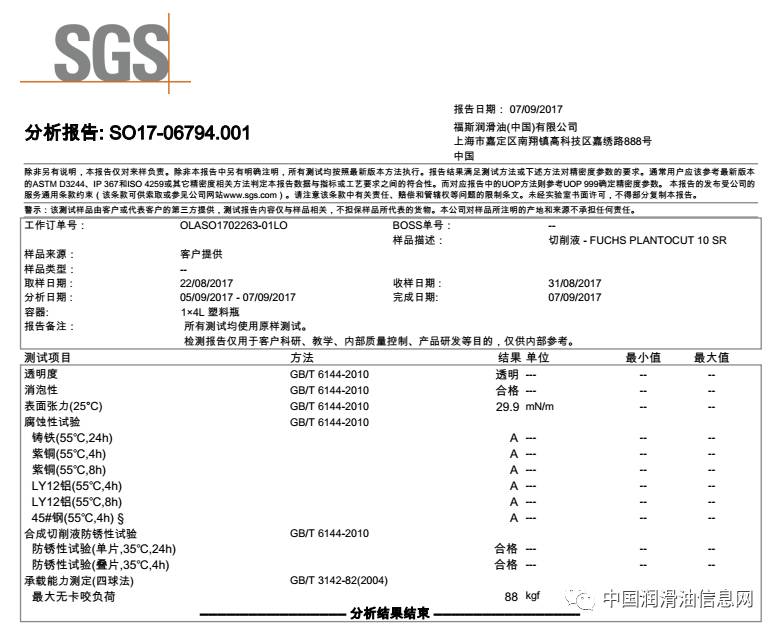 刚刚"润滑油奥斯卡"质量检测报告首秀