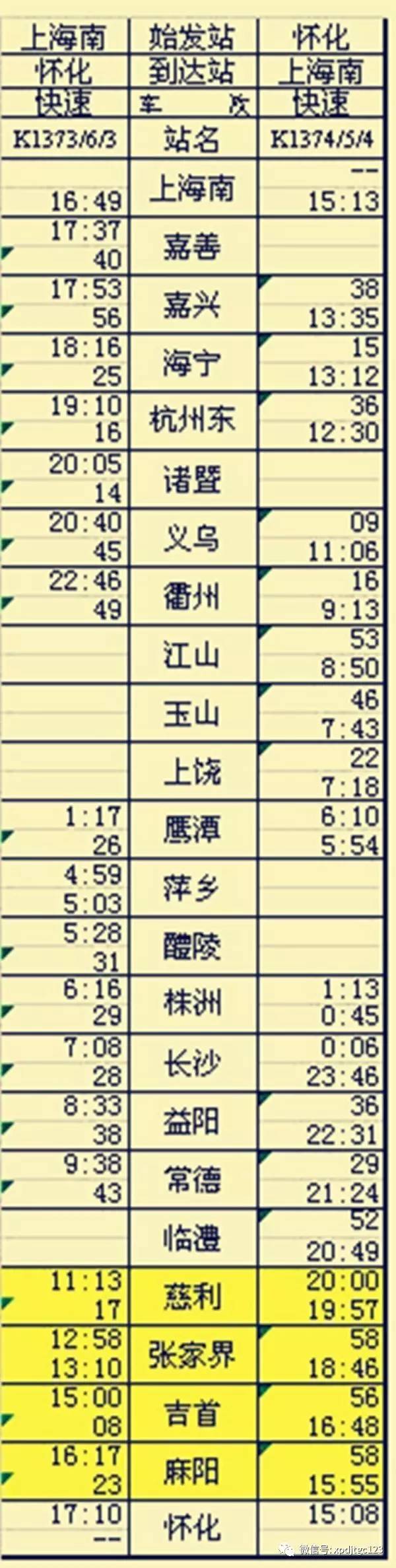 10.深圳-洛阳k536/5 次11.怀化-苏州k807/8次12.