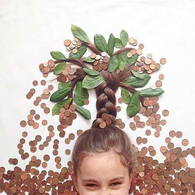 国外小妞做的头发植物系列,太惊艳了