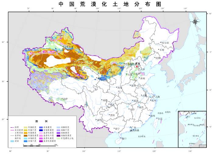 科技 正文  △ 中国荒漠化土地分布图最新版 荒漠化与沙漠化的区别是