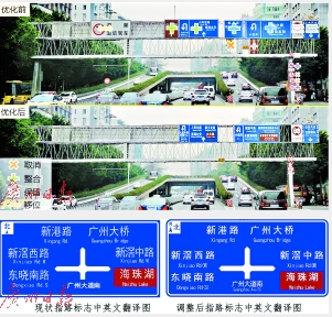 【本地】广州路牌将着新装 道路交通标识将统一规格