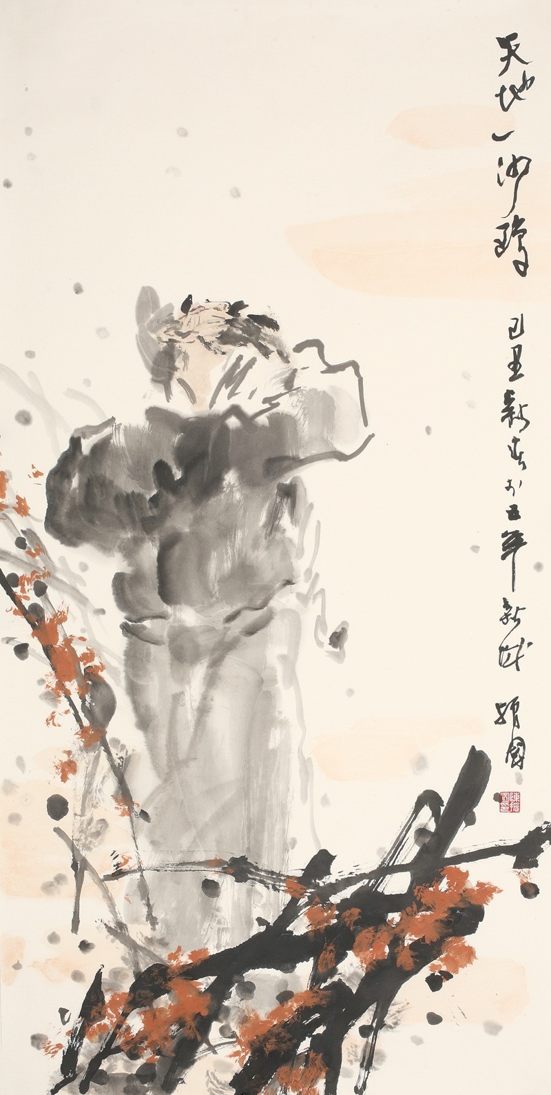 天地一沙鸥 138×68cm 2009年  陈振国