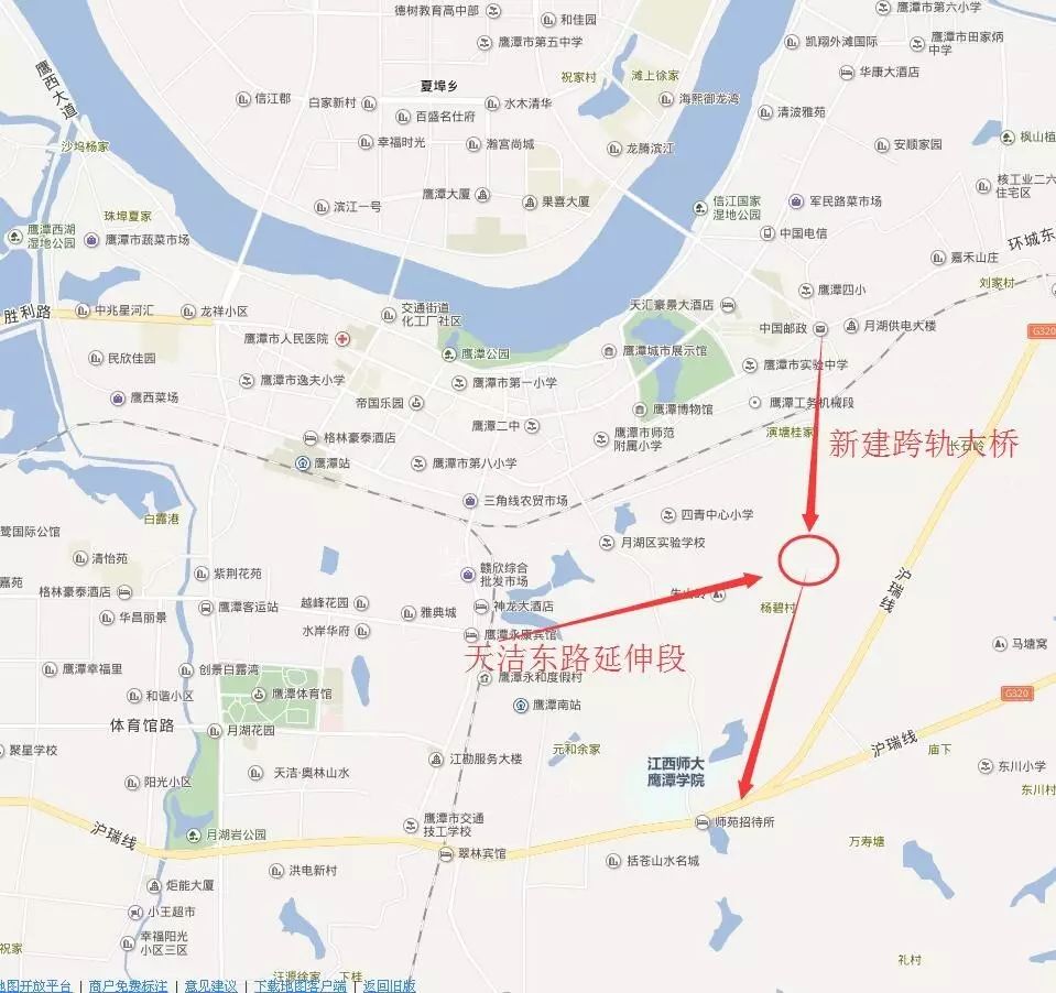 鹰潭将建780米跨铁路大桥,连接信江新区和高新物流园区,总投资5.