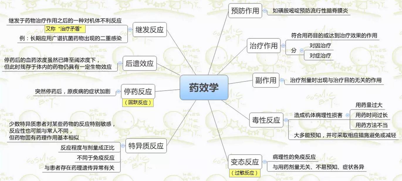 药理学思维导图-总论部分