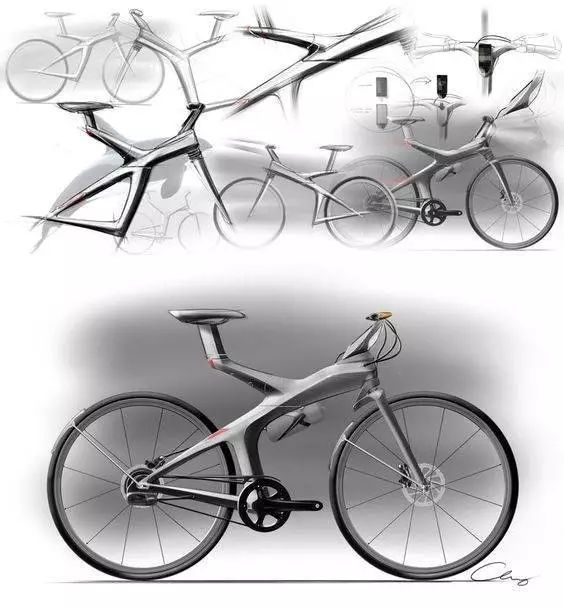 【手绘】"自行车"的设计几何之美
