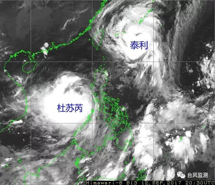 台风"泰利"杜苏芮"双双进入24小时警戒线!