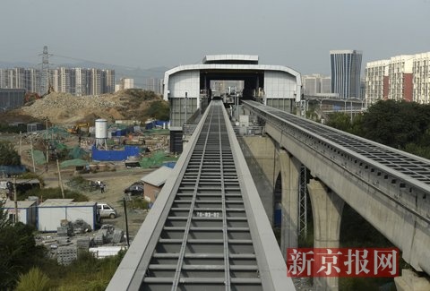 北京首条中低速磁浮交通线路s1试运行准备 预计年底将开通试运营