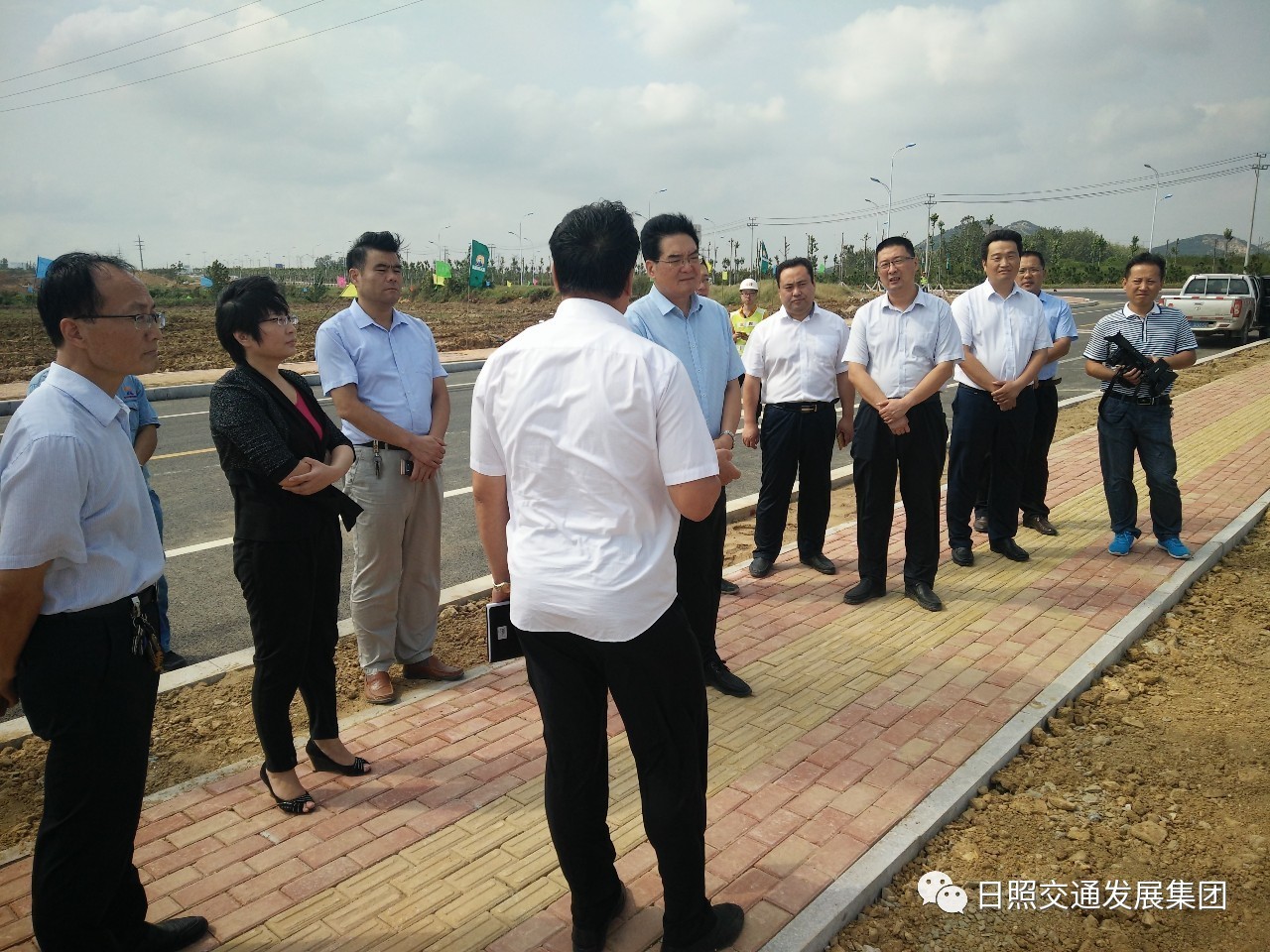 岚山区区委书记来风华一行到钢铁配套产业园区项目现场调研指导工作