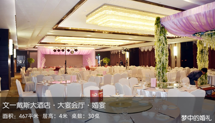 合肥文一戴斯大酒店 大宴会厅 婚宴:大宴会厅面积467平米,层高4米,可