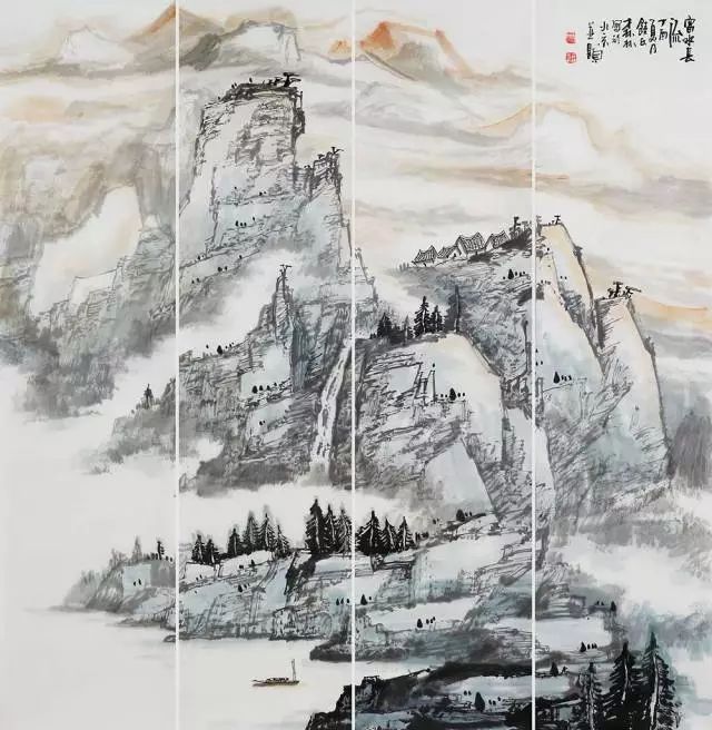 饶森林山水画赏析:云山百态 气势磅礴