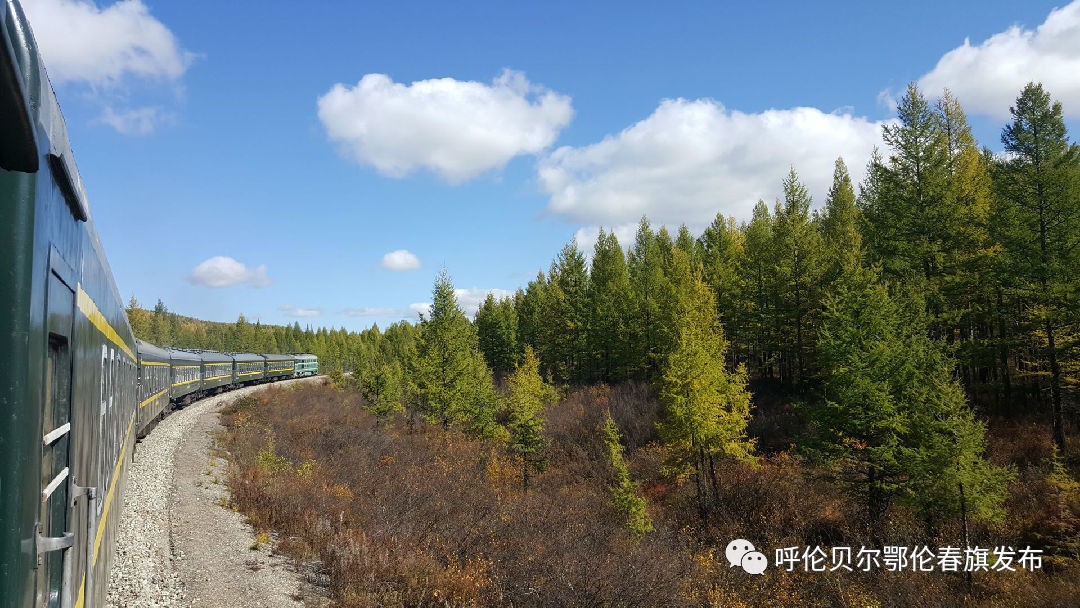 向高高的兴安岭呼伦贝尔森林旅游专线列车鄂伦春号今晨发车