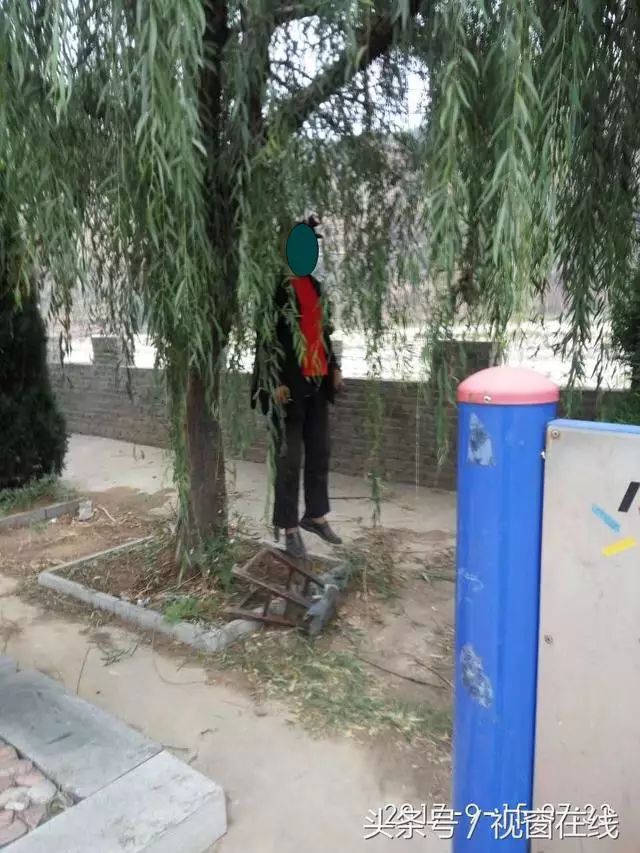 井陉一男子在公园树上上吊死亡