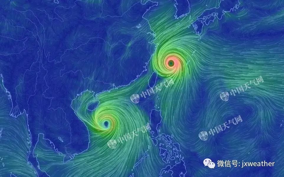 这几天备受关注的当属双台风了 第18号台风"泰利"和第19号台风"杜苏芮