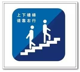 上下楼梯,电梯靠右行