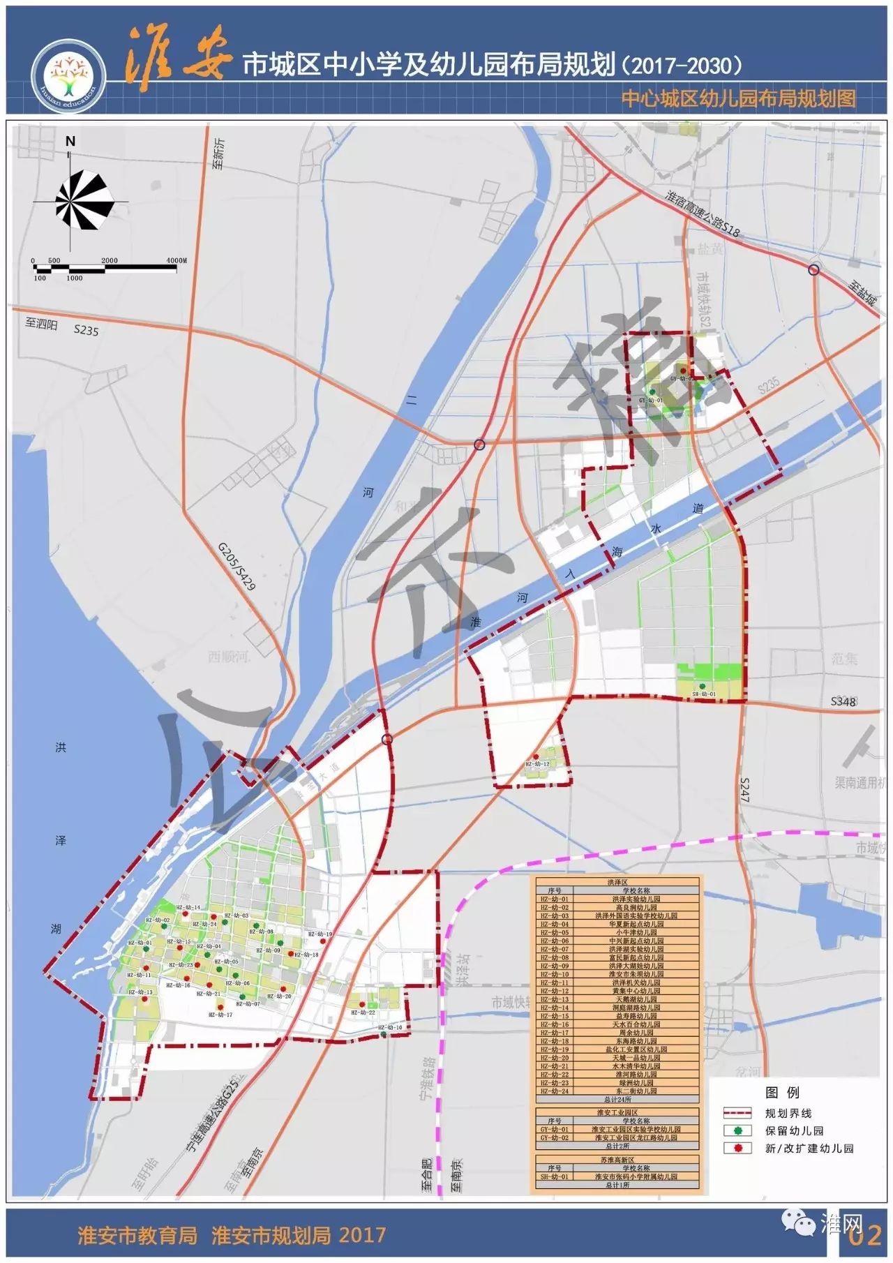 淮安市城区中小学及幼儿园布局未来这样规划,共规划学校558所!