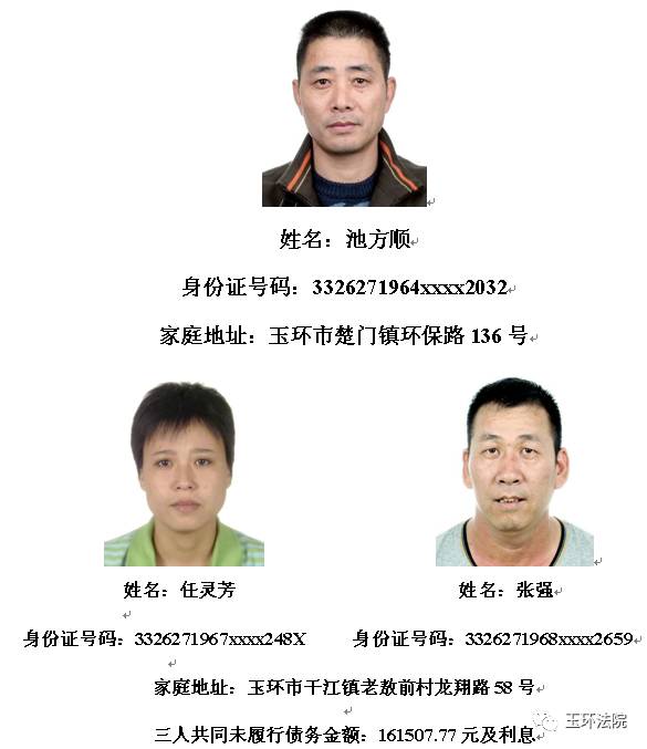 老赖曝光 被执行人曝光名单第八十七期