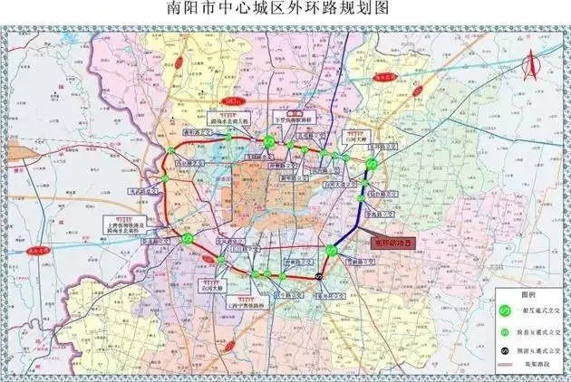 郑万高铁南阳段效果图 南阳外环城路工程 外环路位于中心城区外沿