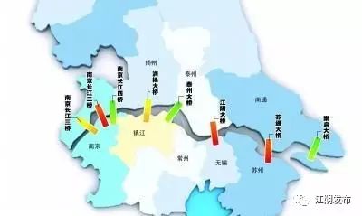 江苏规划再建2条过江通道,就在江阴大桥两侧