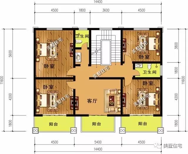 1411米带车库的农村别墅,80 90都爱的户型,你会建