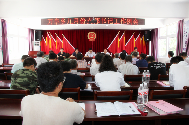 万阜乡召开基层党建工作重点任务推进会,会上,乡党委书记,人大主席季