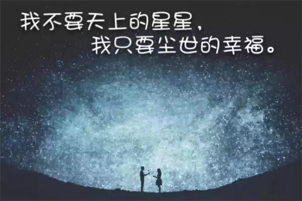 我不要天上的星星我只要尘世的幸福