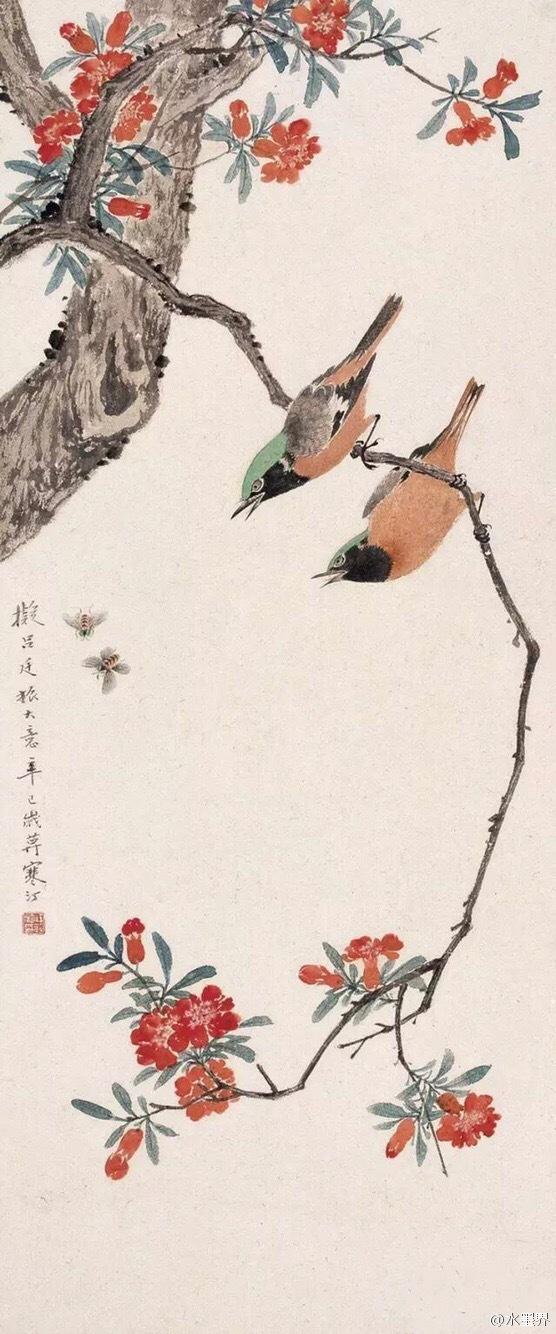 名画家花鸟作品精选江寒汀,陆抑非等