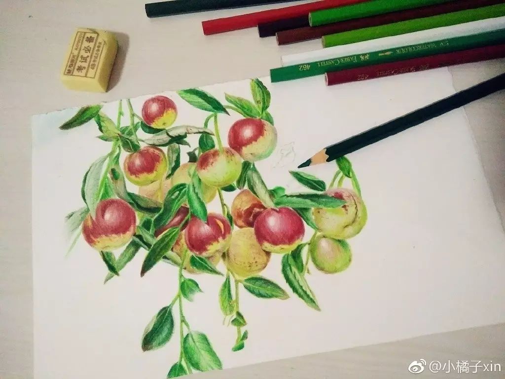 彩铅步骤临摹 | 画一串枣吃起哒