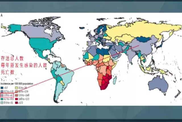 据who报告,2010年全世界存活hiv携带者及艾滋病患者共3400万,新感染