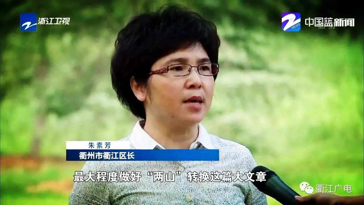 衢江区委副书记,区长朱素芳习总书记指出"绿水青山就是金山银山"