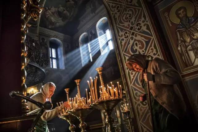 由giorgio bianchi所拍,圣米歇尔修道院的内部. 摄于基辅,乌克兰.