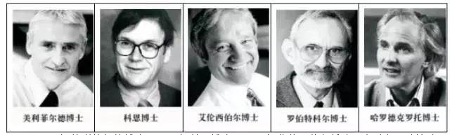 1984年美利菲尔德博士,1986年科恩博士,1993年艾伦西伯尔博士,分别